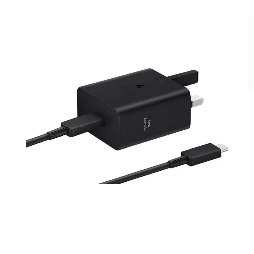 آداپتور شارژ سامسونگ توان 45 وات همراه با کابل دو سر تایپ سی- EP - T4510- با گارانتی